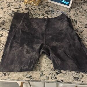 Black Tie-Dye Athletic Shorts